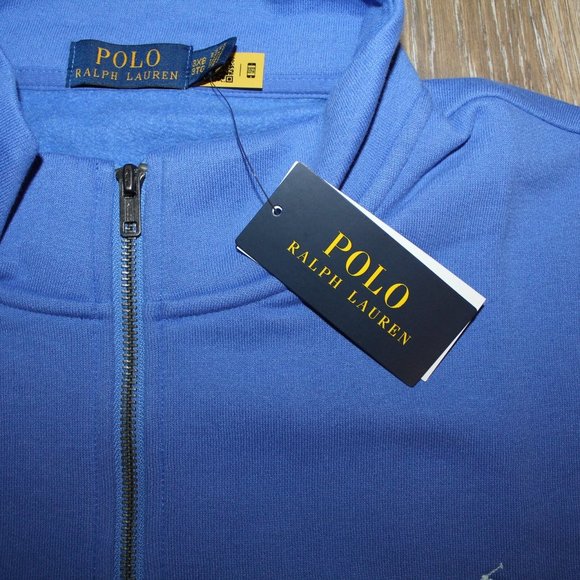 NWT POLO RALPH LAURE MEN'S BIG TALL 1/4 ZIP PULLOVER SWEATSHIRT BLUE - Picture 4 of 5